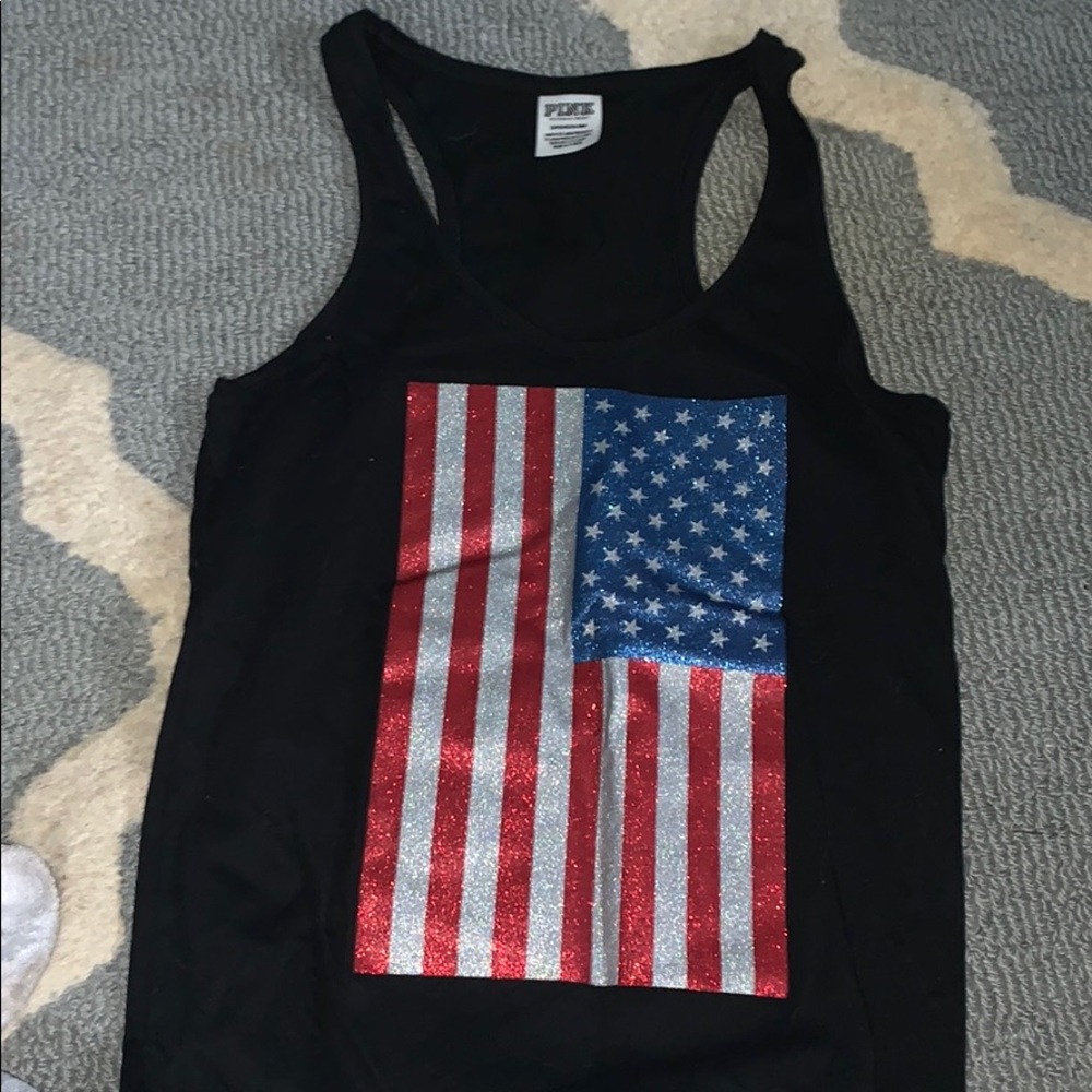 PINK American flag shirt (with sparkles)